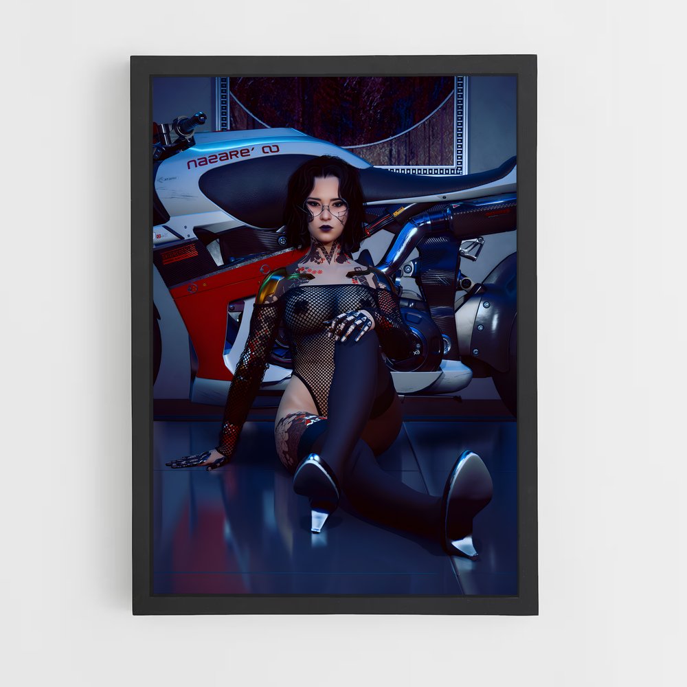 Poster Neon Rider – affiche Cyberpunk (vue 2)